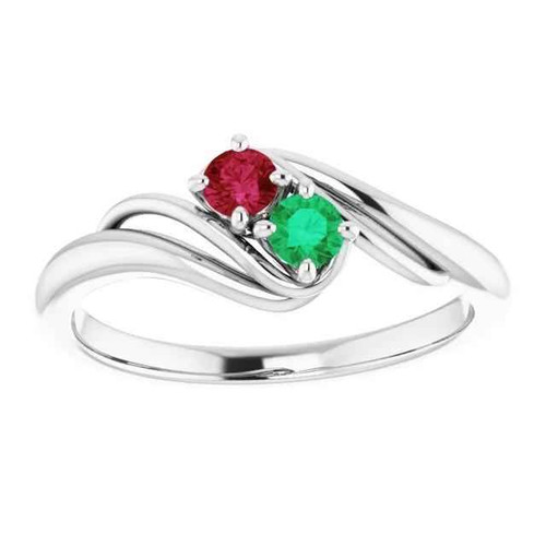 Colombian emerald and ruby ring, AAA quality emerald jewelry, fine gemstone ring, luxury women's jewelry, bespoke emerald and ruby ring, investment-grade gemstone ring, natural earth-mined emerald, heated ruby high jewelry, oiled emerald fine jewelry, 14K white gold gemstone ring, prestigious dual-stone ring, collector's emerald and ruby piece, exquisite handcrafted gemstone ring, sophisticated gemstone jewelry, high jewelry for connoisseurs