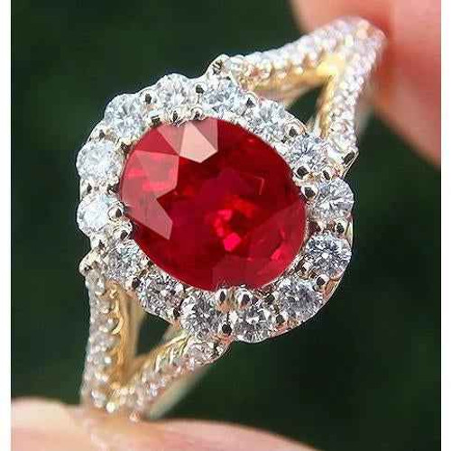 Vienna: Regal Ruby And Diamond Ring .7.25ct Oval Red Ruby Vienna: Regal Ruby And Diamond Ring .7.25ct Oval Red Ruby