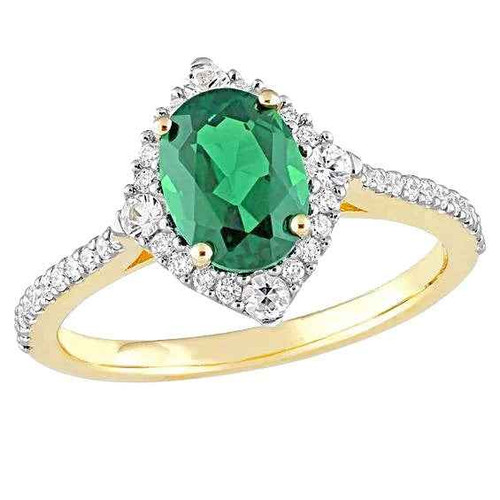 Isabella: Exquisite Emerald & Diamond Ring .3.20ct Oval Emerald