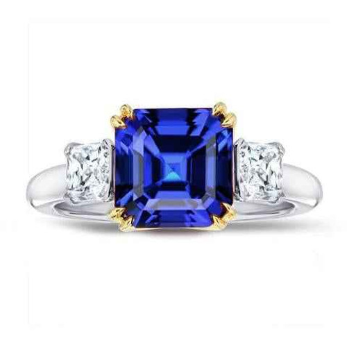 Diana: Exquisite Three .Stone Gemstone Ring