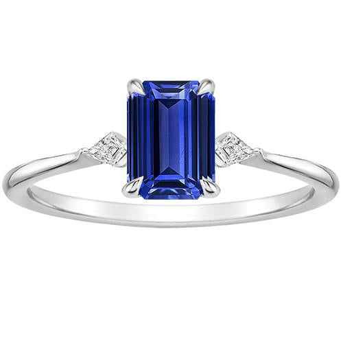 Vienna: Sapphire & Diamond Anniversary Ring .3.25ct Emerald
