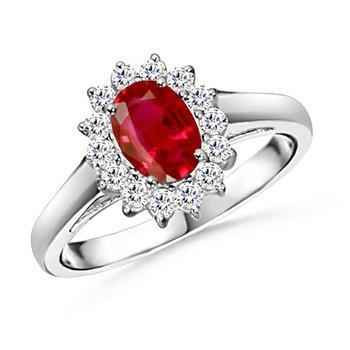 Isabella: Exquisite Ruby And Diamond Ring .5.50ct Oval Cut Ruby