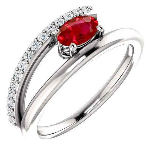 Florence: Exquisite Ruby & Diamond Ring .2.00ct Oval Red Ruby