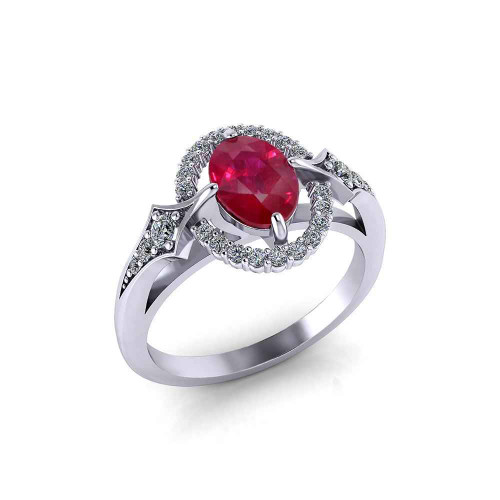Madrid: Ruby & Diamond Wedding Ring .2.75ct Natural Ruby