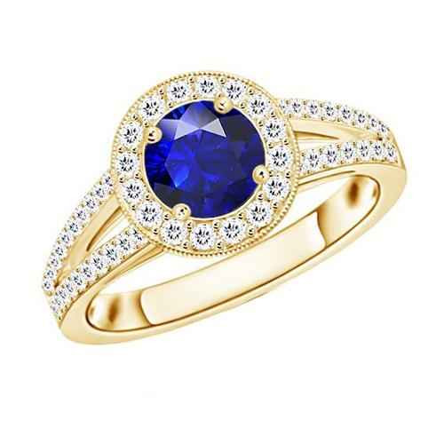 Isabella: Antique .Style Sapphire And Diamond Ring