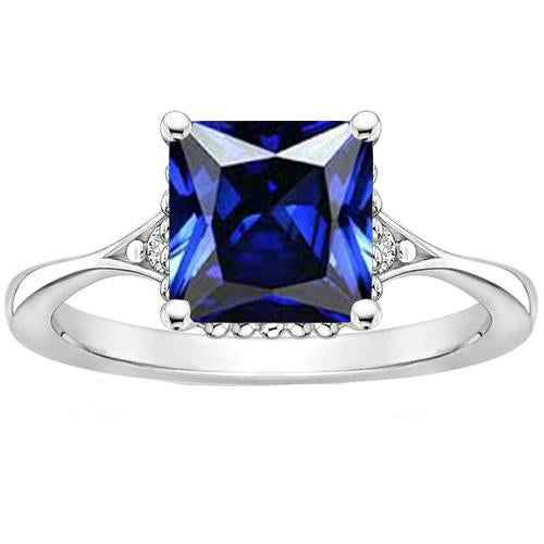 Vienna: Three .Stone Sapphire & Diamond Ring
