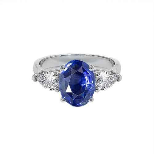 Madrid: Exquisite Three .Stone Gemstone Ring