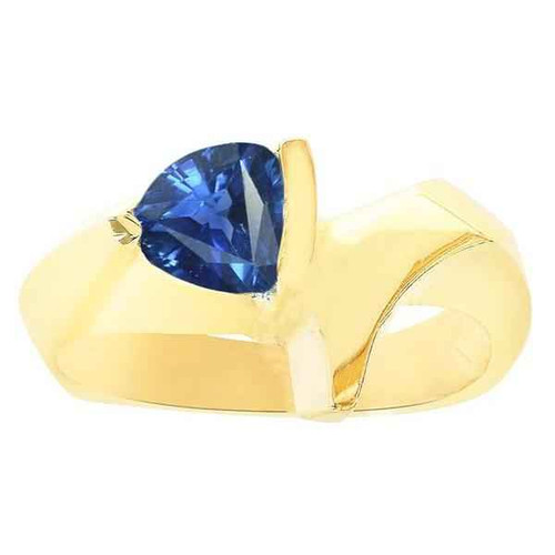 Isabella: Trillion .Cut Ceylon Sapphire Ring