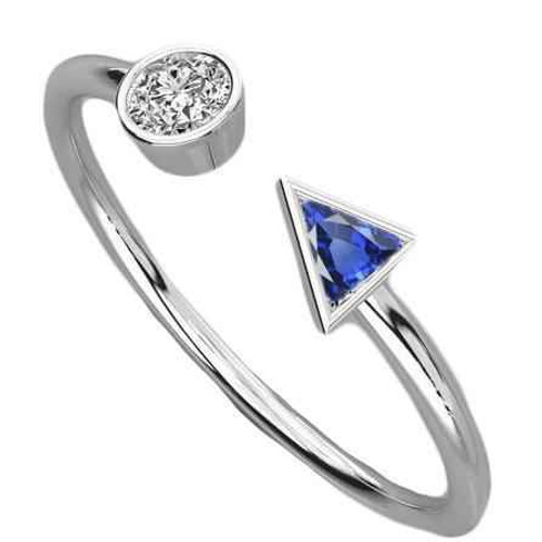 Vienna: Toi Et Moi Diamond & Sapphire Ring .1.00ct Total