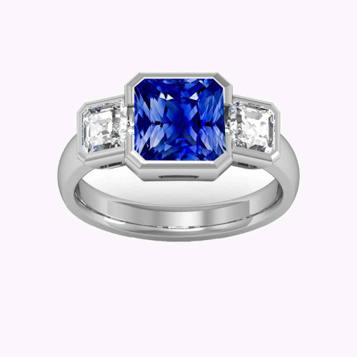 Madrid: Prestigious Three .Stone Gemstone Ring