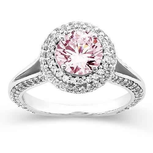 Isabella: Exquisite Pink Sapphire Engagement Ring .2.88ct Round Natural Sapphire Isabella: Exquisite Pink Sapphire Engagement Ring .2.88ct Round Natural Sapphire