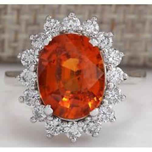 Isabella: Majestic Anniversary Ring With Garnet & Diamonds .10ct Oval Red Garnet