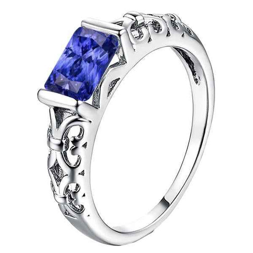 Vienna: Antique .Style Sapphire Solitaire Ring