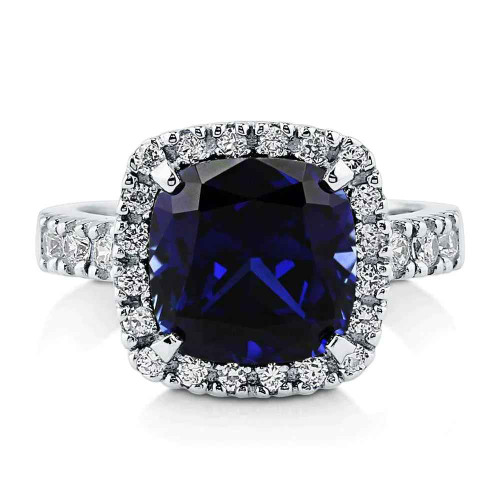 Isabella: Sapphire Engagement Ring .4.00ct Cushion
