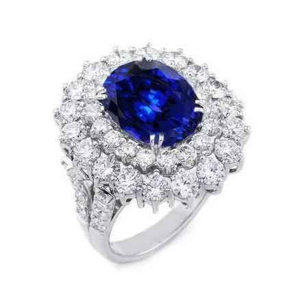 Diana: Regal Sapphire And Diamond Anniversary Ring .9.75ct Sri Lanka Blue Sapphire