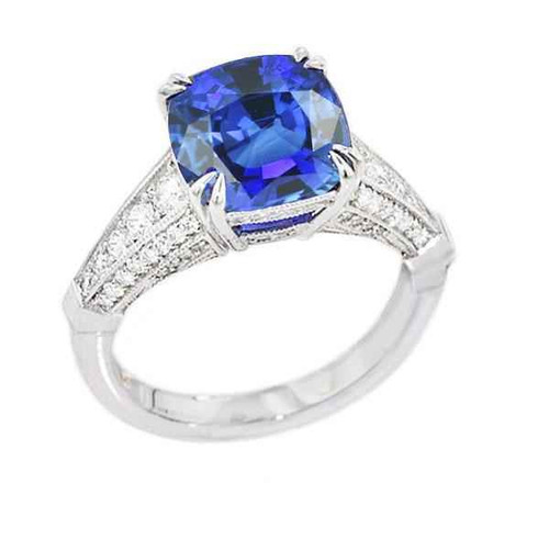Vienna: Exquisite Gemstone Ring .3.50ct Cushion