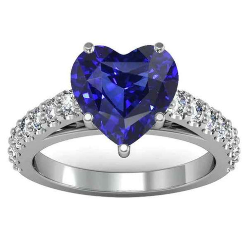 Isabella: Cathedral .Set Sapphire & Diamond Ring