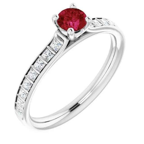 Isabella: Ruby & Diamond Gemstone Ring .2.00ct Total