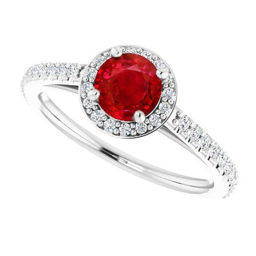 luxury ruby halo ring, AAA ruby and diamond ring, VS1 diamond gemstone ring, F color diamond jewelry, investment grade ruby ring, bespoke white gold ring, fine ruby and diamond jewelry, natural earth-mined ruby, prestigious gemstone ring, sophisticated halo ruby ring, 14K white gold fine jewelry, collector's ruby and diamond ring, heirloom quality ruby ring, exquisite gemstone engagement ring, high jewelry ruby design