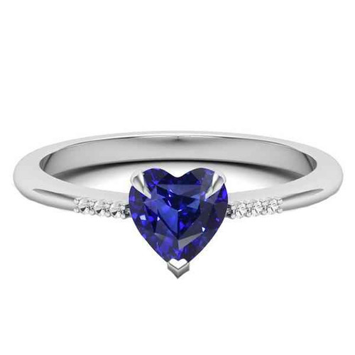 Isabella: Heart .Cut Ceylon Sapphire Ring