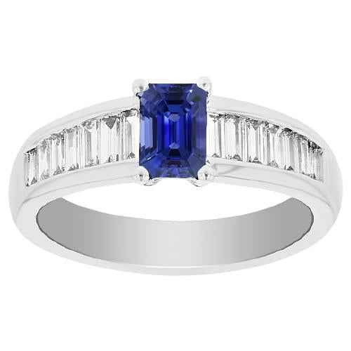 Isabella: Sapphire And Diamond Wedding Ring .2.00ct Emerald