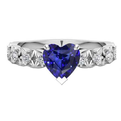 Madrid: Heart .Cut Sri Lankan Sapphire Ring