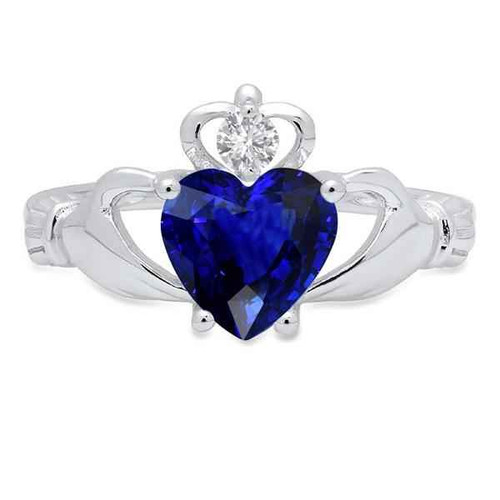Isabella: Heart .Shaped Sapphire & Diamond Ring