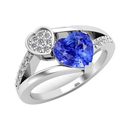 Vienna: Heart .Cut Sapphire & Diamond Ring