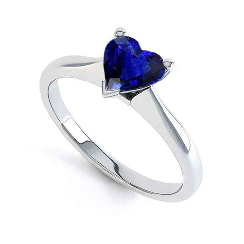 Florence: Exquisite Heart .Cut Sapphire Solitaire Ring