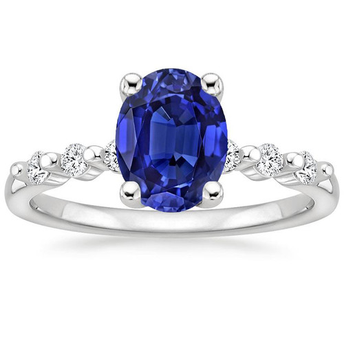 Isabella: Exquisite Gemstone Ring .4.00ct Oval Ceylon Sapphire