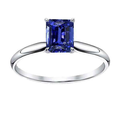 Viena: Solitaire Sapphire Ring .2.00ct Emerald