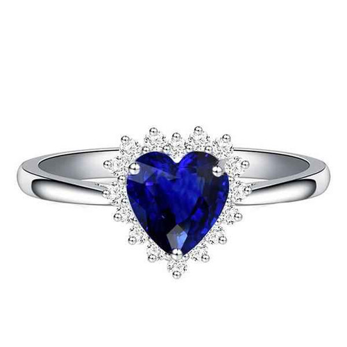 Isabella: Exquisite Sapphire & Diamond Halo Ring .2.50ct Natural Blue Sapphire