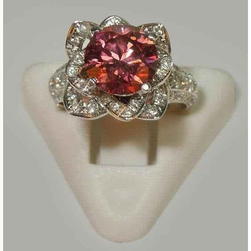 Isabella: Enchanting Floral Ruby & Diamond Ring .2.51ct Natural Red Ruby