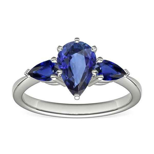 Isabella: Three .Stone Sapphire Ring
