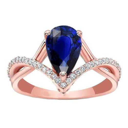 Isabella: Sapphire & Diamond Engagement Ring .4.50ct Oval Blue Sapphire