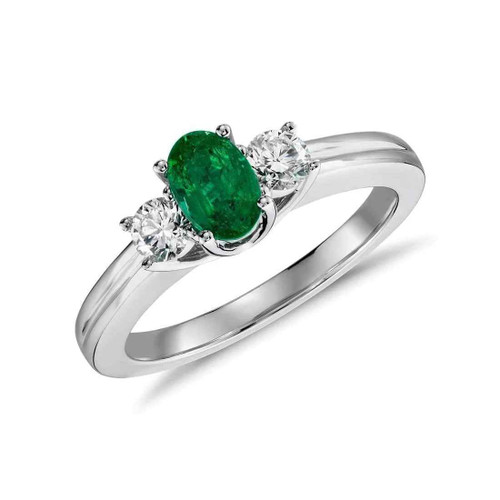 Vienna: Emerald And Diamond Engagement Ring .3
