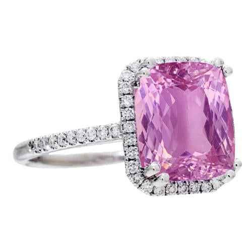 Vienna: Statement Gemstone Ring .29.25ct Cushion Cut Kunzite