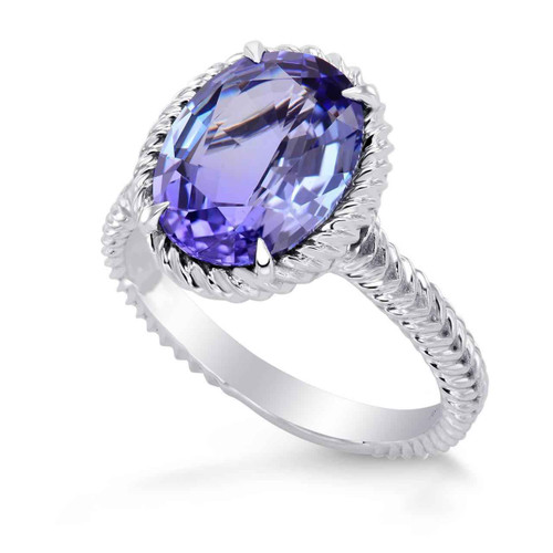 Santorini: Exquisite Tanzanite Solitaire Ring .2.5ct Oval Santorini: Exquisite Tanzanite Solitaire Ring .2.5ct Oval