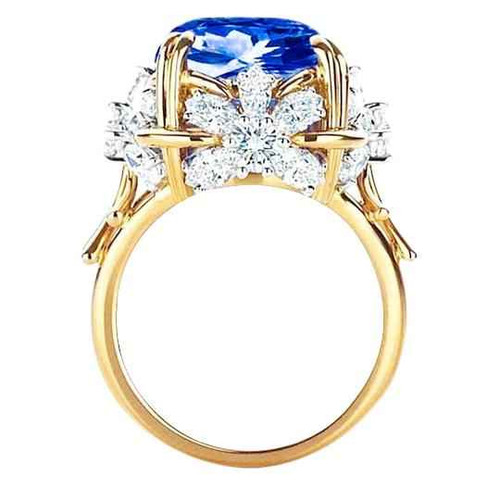 Vienna: Cushion .Cut Ceylon Sapphire Ring