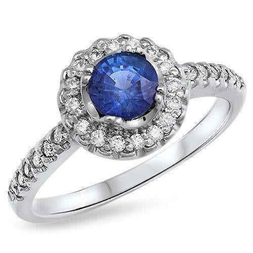 Florence: Exquisite Sapphire & Diamond Wedding Ring .1.60ct Sri Lanka Blue Sapphire