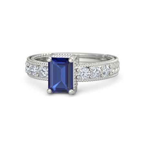 Madrid: Exquisite Sapphire & Diamond Ring .2.10ct Sri Lanka Sapphire