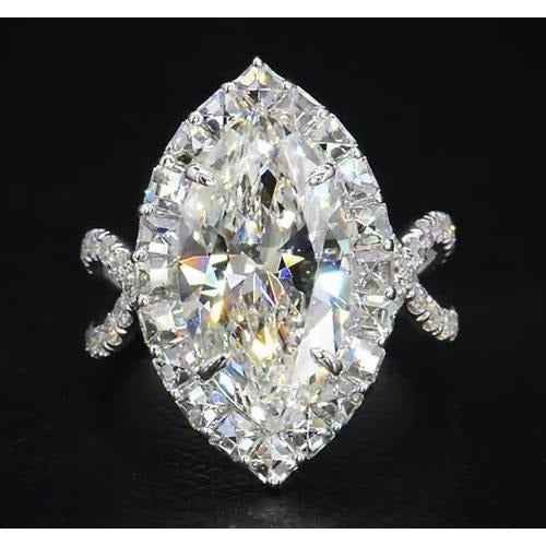 Madrid: Luxurious Marquise Diamond Engagement Ring Set .7ct Marquise
