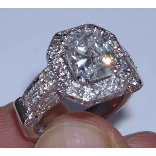 Artemis: Bespoke Engagement Ring Set With Radiant Diamond .8.51ct Natural Diamond