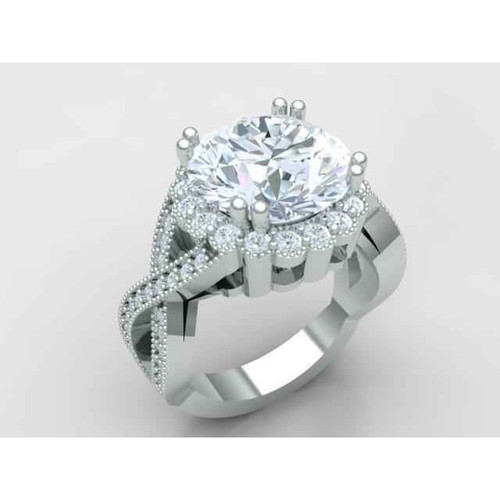 Victoria: Antique .Style Diamond Wedding Ring