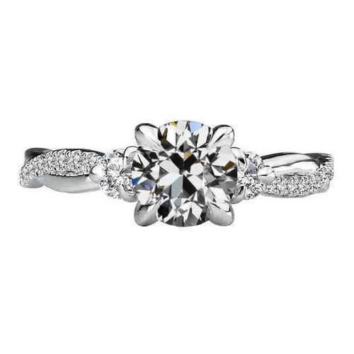 Vienna: Old Mine Cut Diamond Ring .4.50ct Natural Diamond
