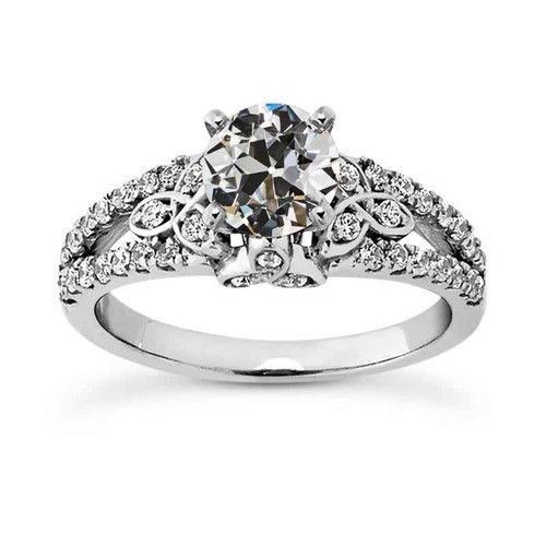 Vienna: Trinity Knot Diamond Ring .4.75ct Old Mine Cut Diamond