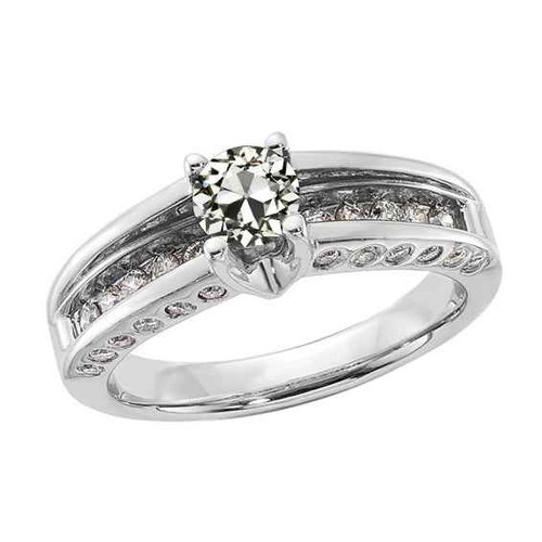 Victoria: Antique .Inspired Diamond Anniversary Ring