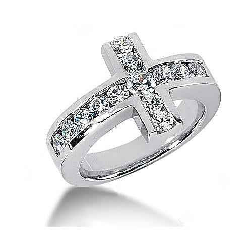 Vienna: Cross .Design Diamond Engagement Ring