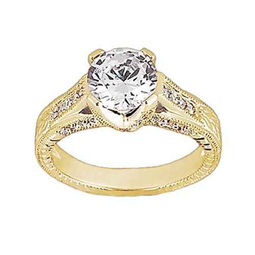 Vienna: Antique .Style Diamond Engagement Ring