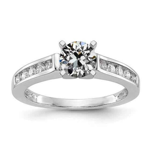 Victoria: Old Mine Cut Diamond Engagement Ring .2.50ct Round Diamonds